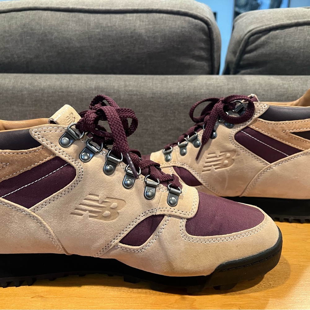 New Balance Maroon and Beige Hiking Boots - Picture 3 of 8